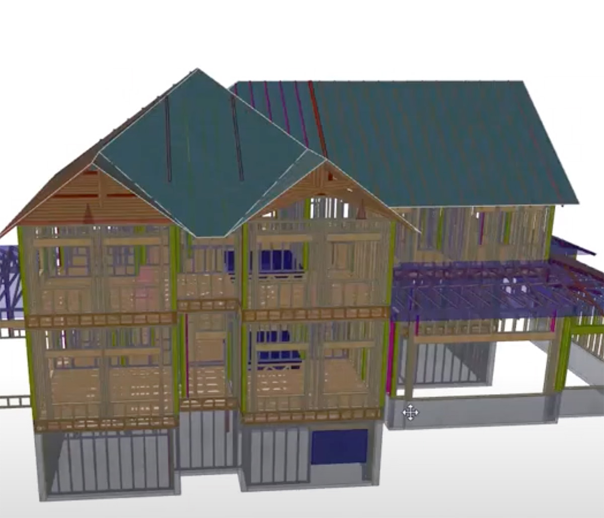 MiTek BIM Services - 3D BIM model of a house