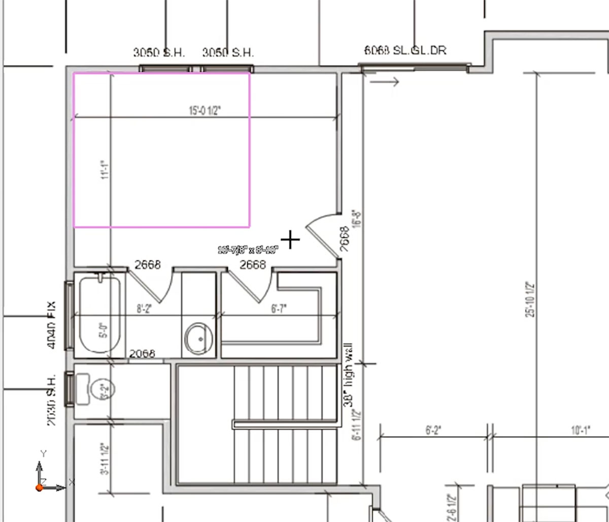 MiTek 2D Drafting Service - Ausschnitt aus einem 2D-Entwurf