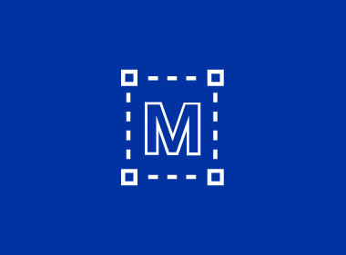 MiTek Newsroom - a blue graphic with a white, square outline and the letter M in the center