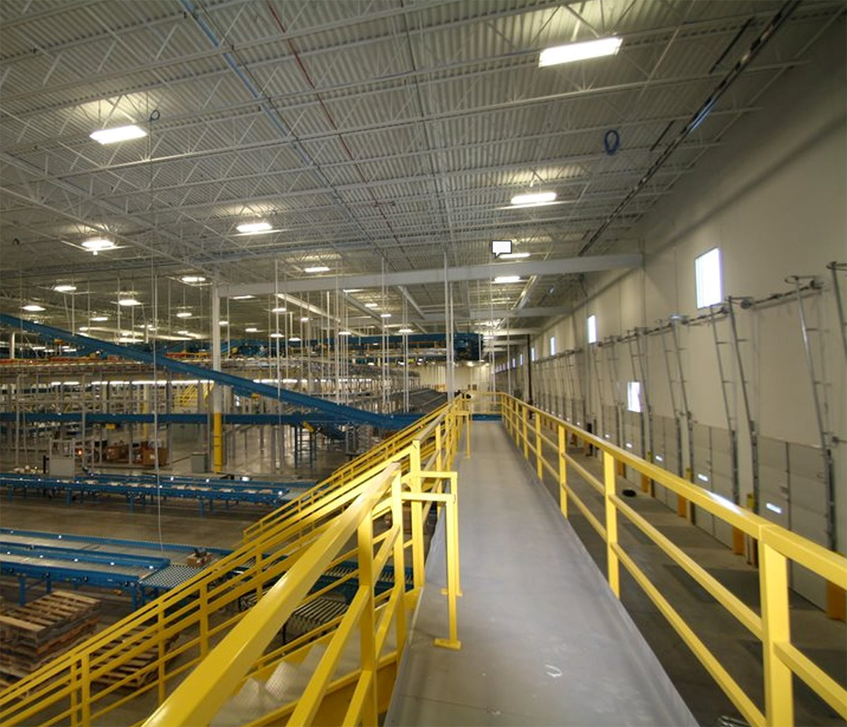 MiTek Handrails Engineered Systems Products - Handrails in a warehouse