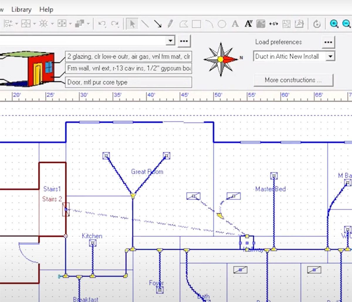 MiTek HVAC Design Services - Screenshot of HVAC Design software