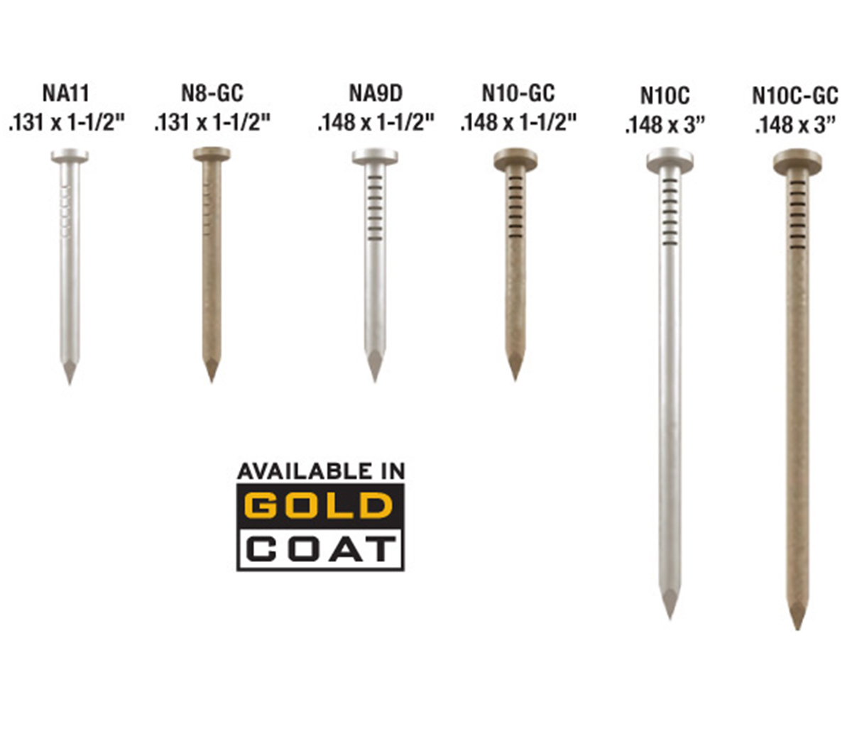 Produkty MiTek Structural Nails Engineered Systems - Schemat oferty gwoździ strukturalnych