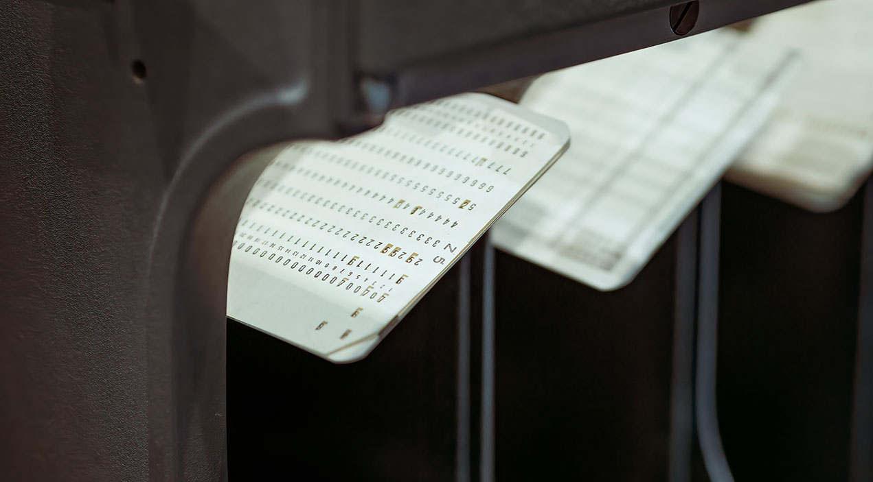 Image of early computing punchcards