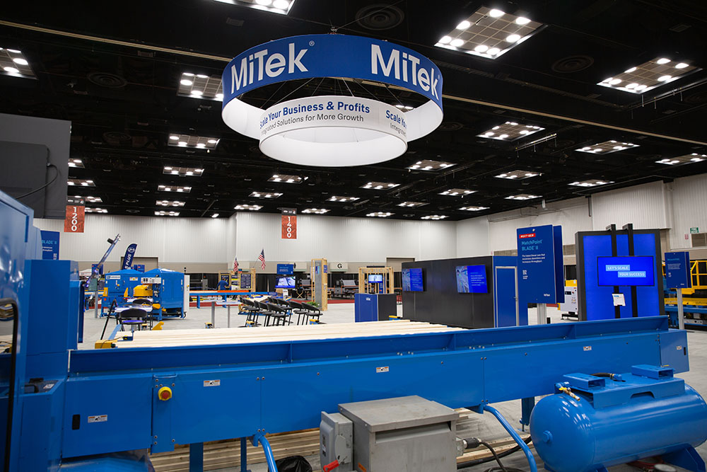 Photo of the MiTek booth at BCMC
